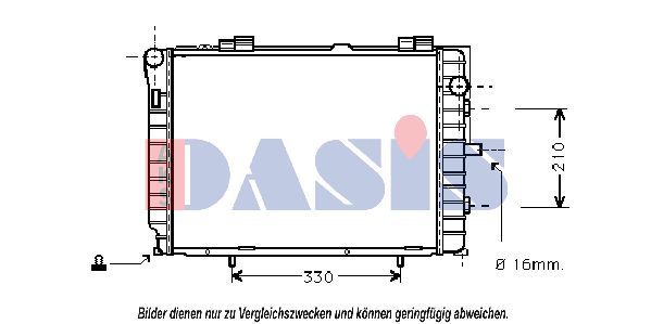 AKS DASIS Радиатор, охлаждение двигателя 121120N